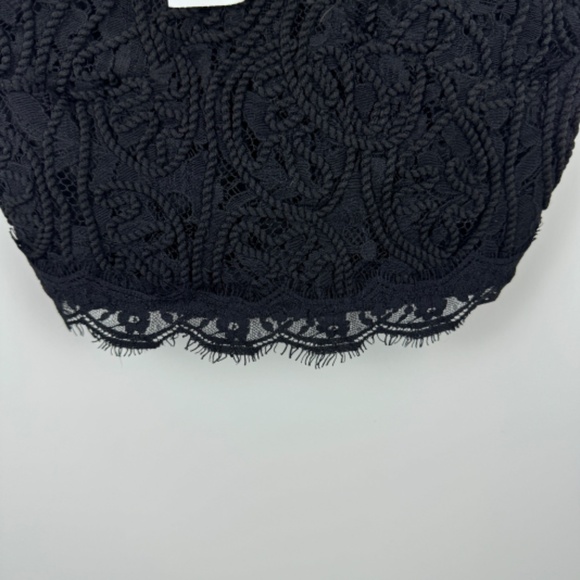 JULIA BY LOVE J Black Lace Cropped Stretchy Crop Tank Top NWT / Plus 2X - Picture 5 of 9